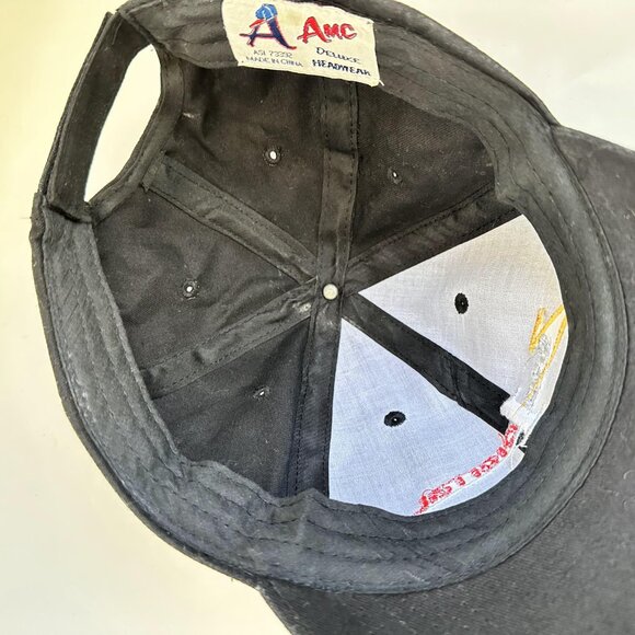 Zero 1 Digital Dad Cap AMC Deluxe Headwear Adjustable Strap Back Black Hat - Picture 8 of 9